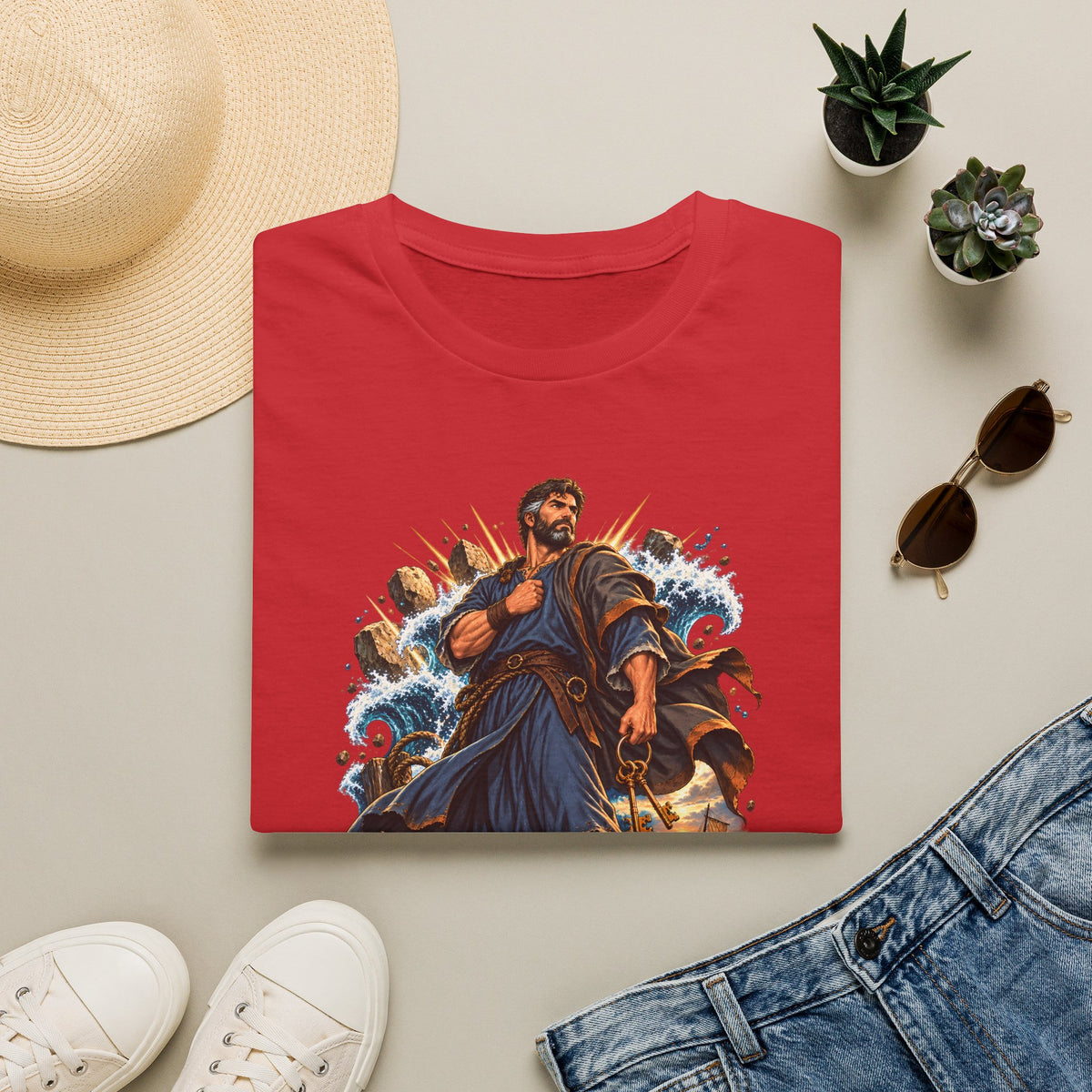 Peter The Rock Graphic T-Shirt — Inspirational Biblical Faith Tee