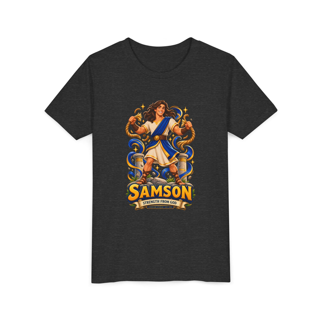 Samson Youth Tee — Biblical Hero Graphic Shirt