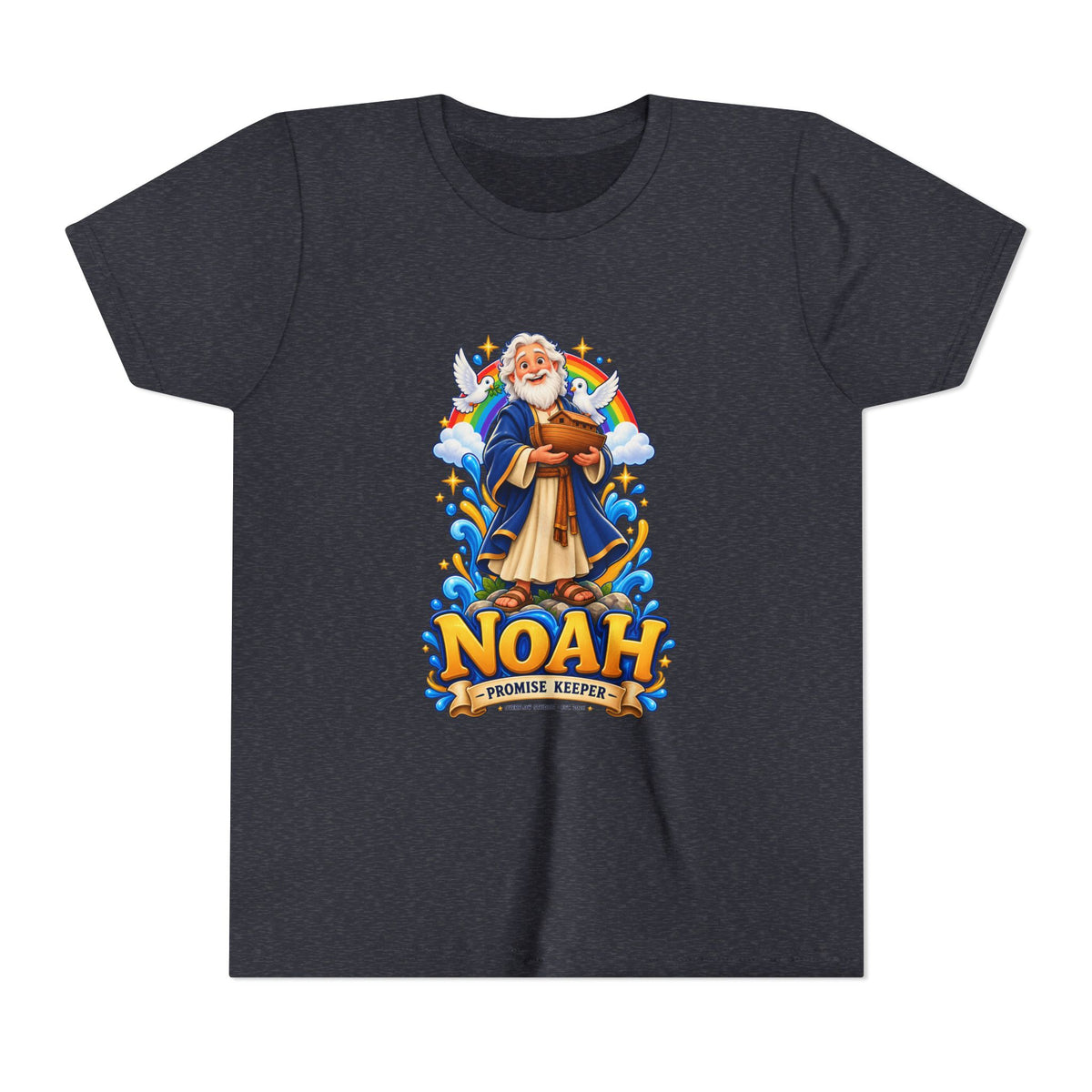 Noah Promise Keeper Youth T‑Shirt – Cute Biblical Kids Tee with Ark Design