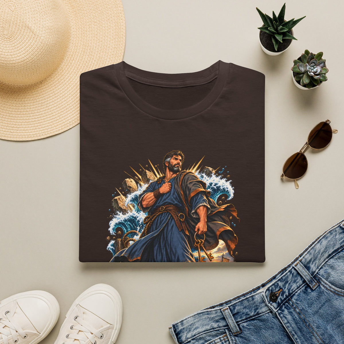 Peter The Rock Graphic T-Shirt — Inspirational Biblical Faith Tee