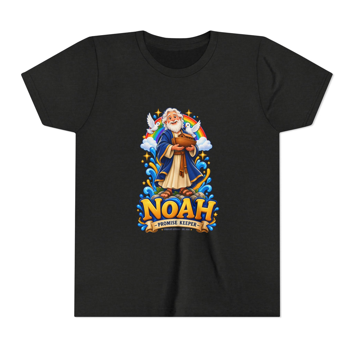 Noah Promise Keeper Youth T‑Shirt – Cute Biblical Kids Tee with Ark Design