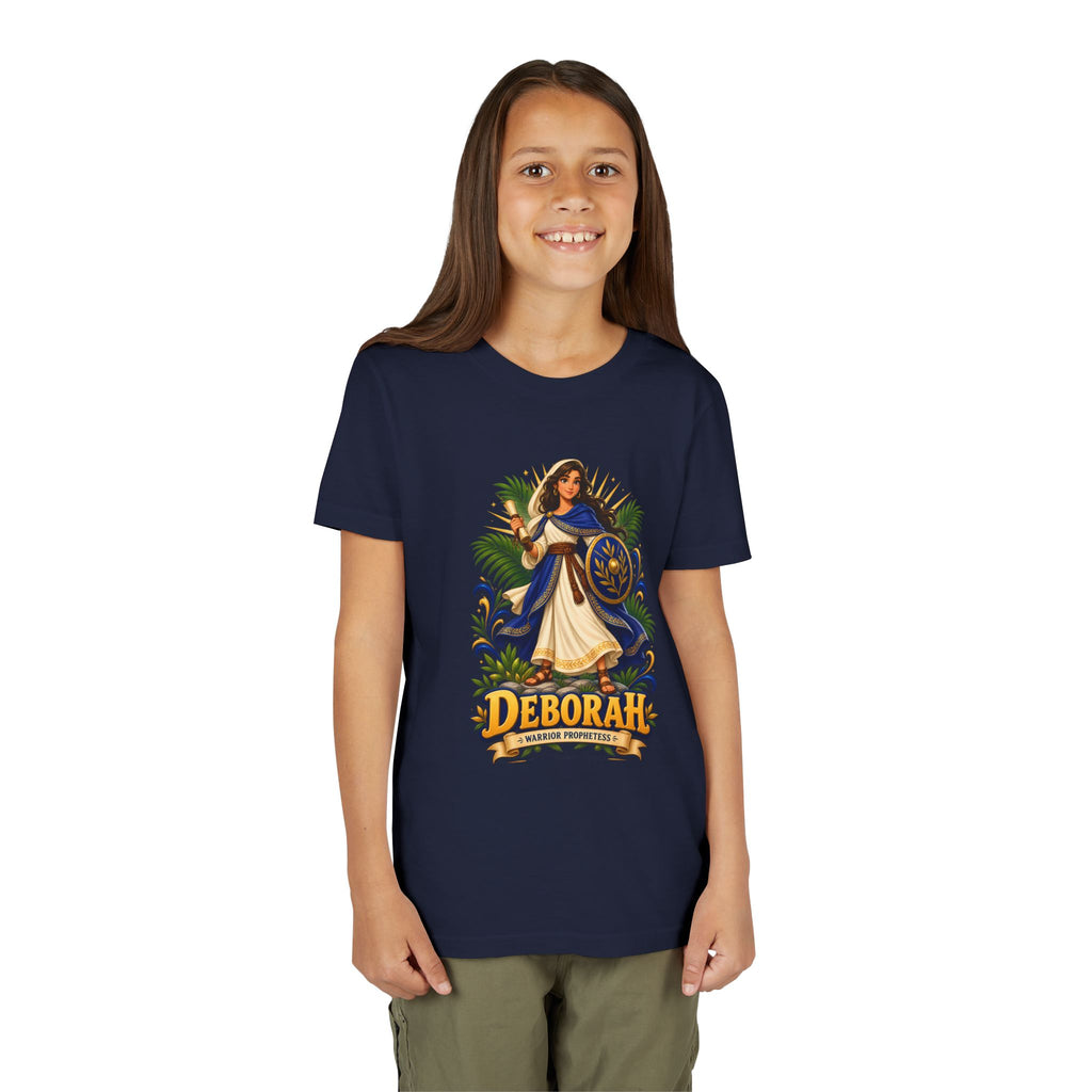 Deborah Biblical Heroine Youth Tee — "Deborah" Illustrated Name Shirt