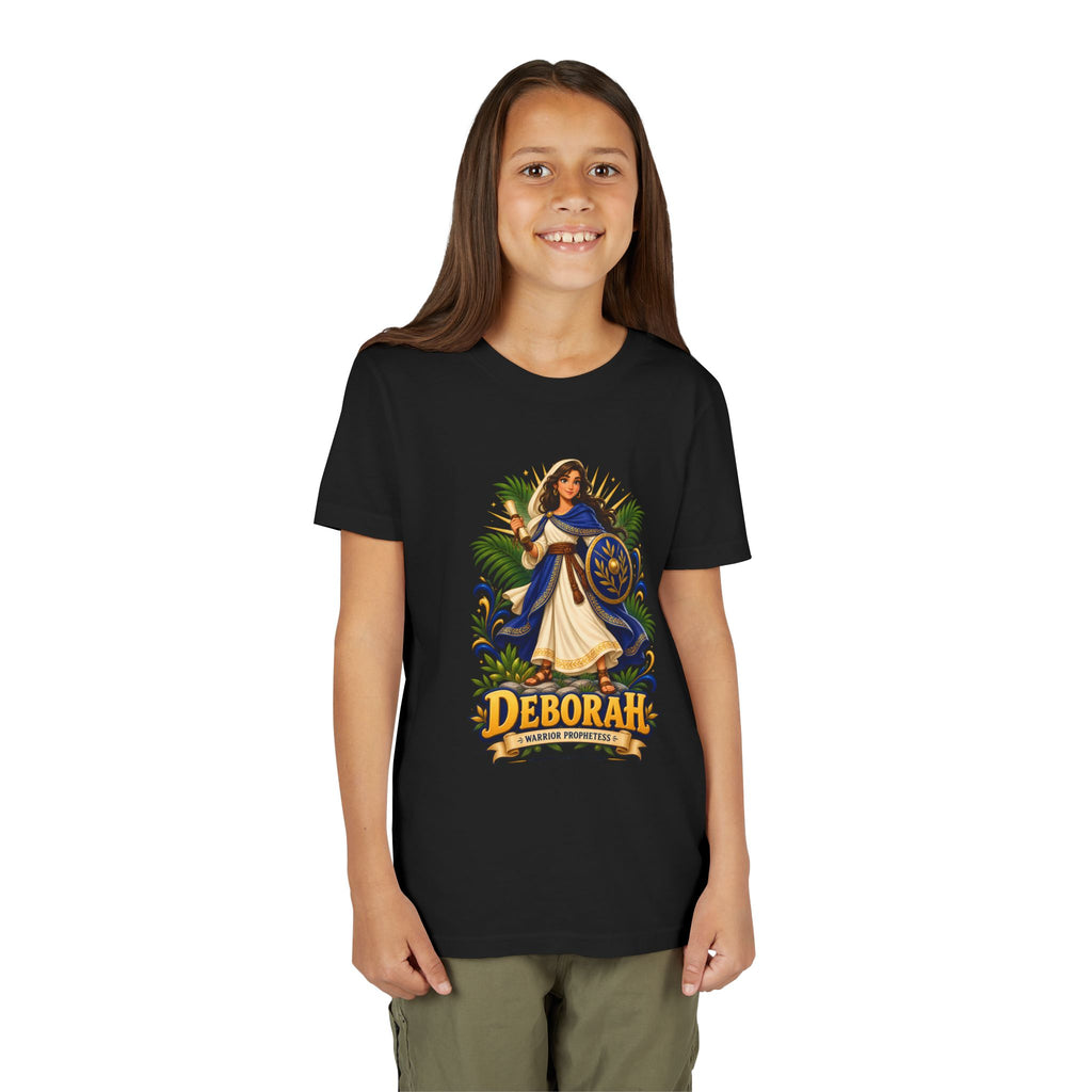 Deborah Biblical Heroine Youth Tee — "Deborah" Illustrated Name Shirt