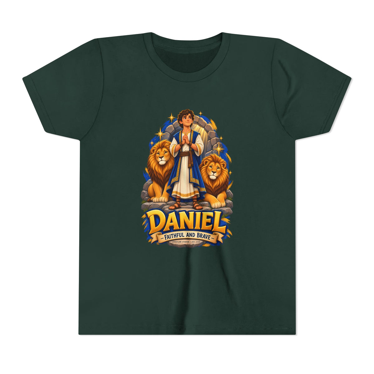 Youth Tee — Daniel Lion of Faith Kids Shirt ("Daniel: Faithful and Brave")
