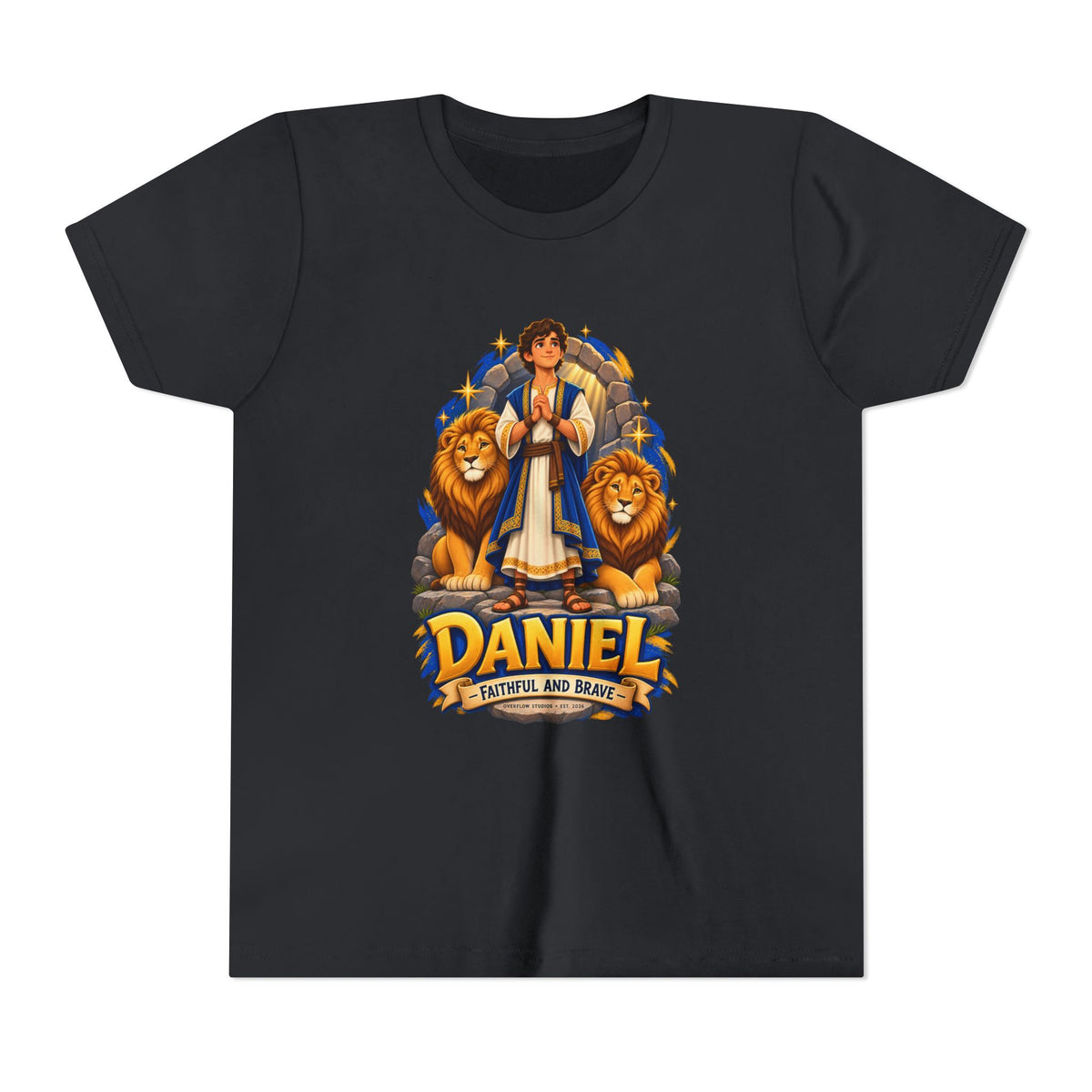 Youth Tee — Daniel Lion of Faith Kids Shirt ("Daniel: Faithful and Brave")