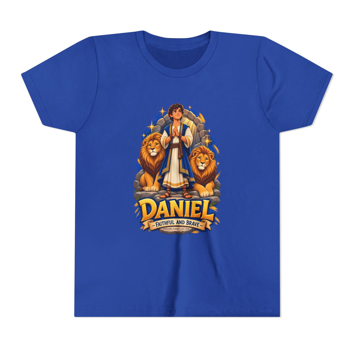 Youth Tee — Daniel Lion of Faith Kids Shirt ("Daniel: Faithful and Brave")