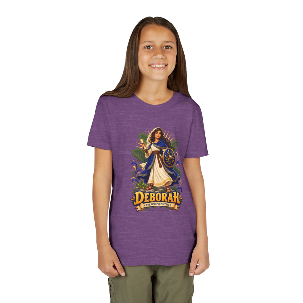 Deborah Biblical Heroine Youth Tee — "Deborah" Illustrated Name Shirt