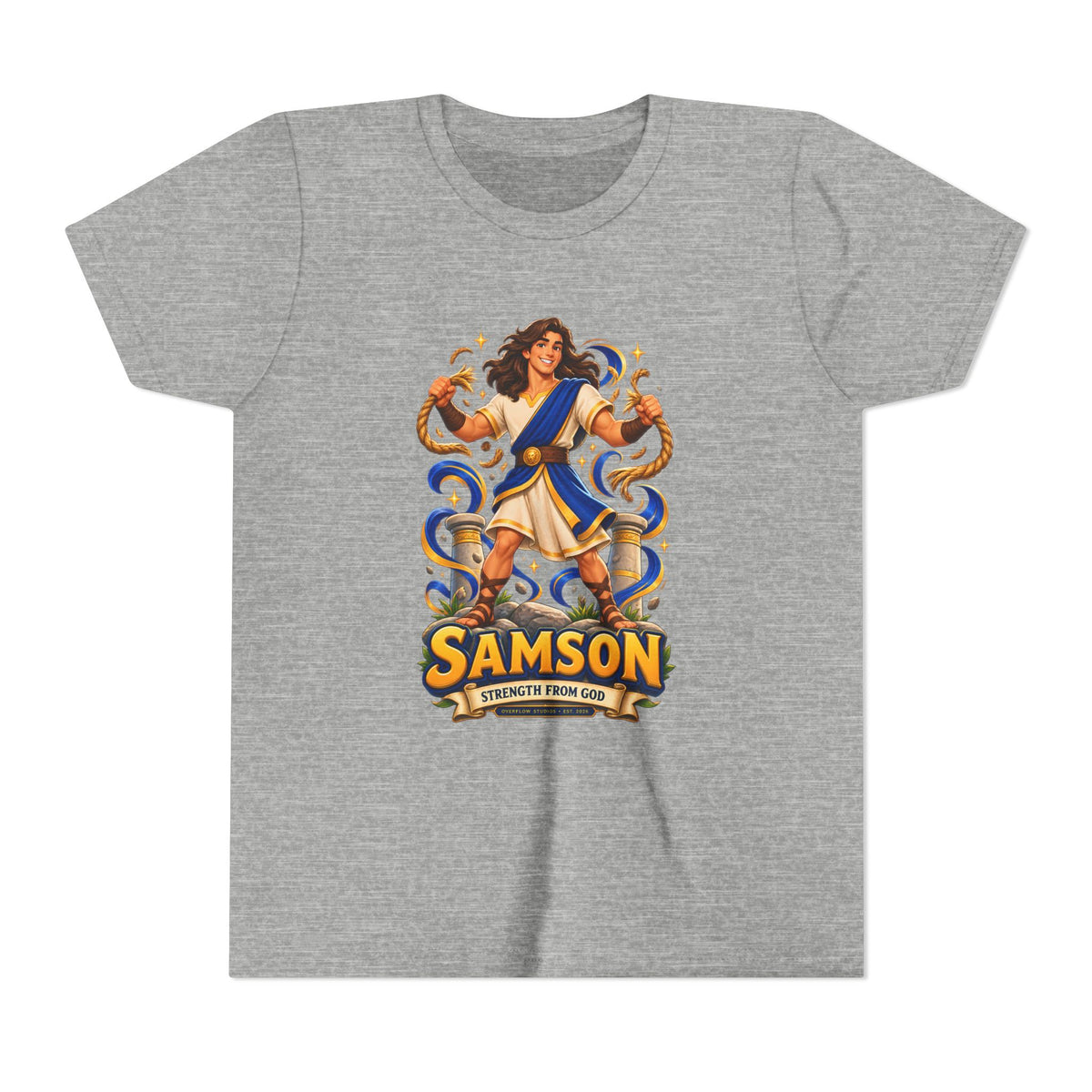 Samson Youth Tee — Biblical Hero Graphic Shirt