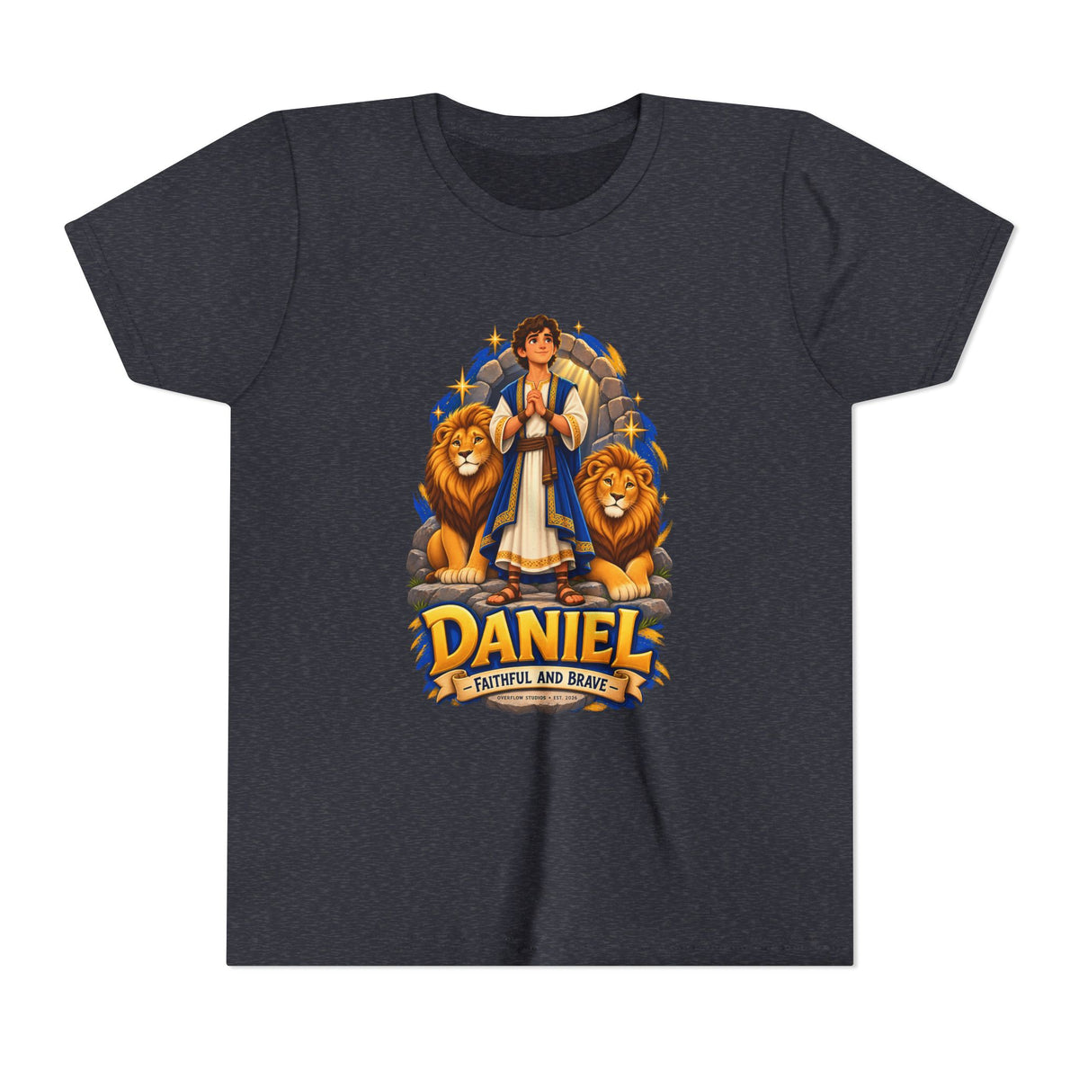 Youth Tee — Daniel Lion of Faith Kids Shirt ("Daniel: Faithful and Brave")