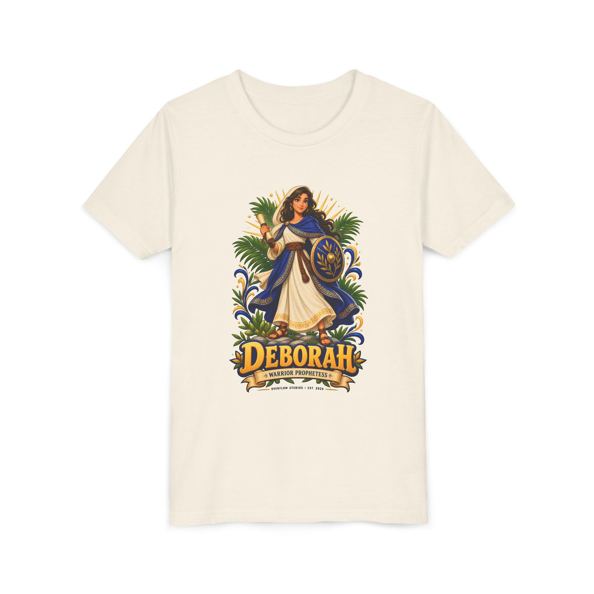 Deborah Biblical Heroine Youth Tee — "Deborah" Illustrated Name Shirt
