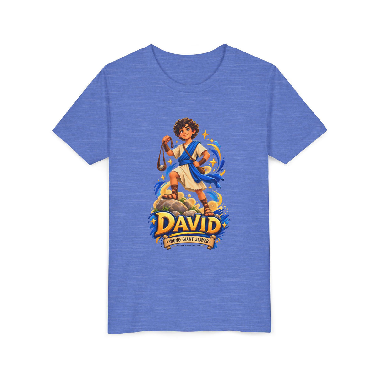 Youth Tee — “David” Biblical Kids Shirt (Courageous Little Hero)