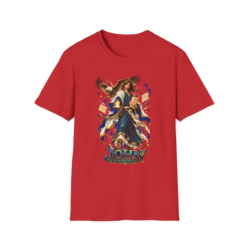 John T-Shirt — Inspirational Archangel Design with Eagle & Scrolls