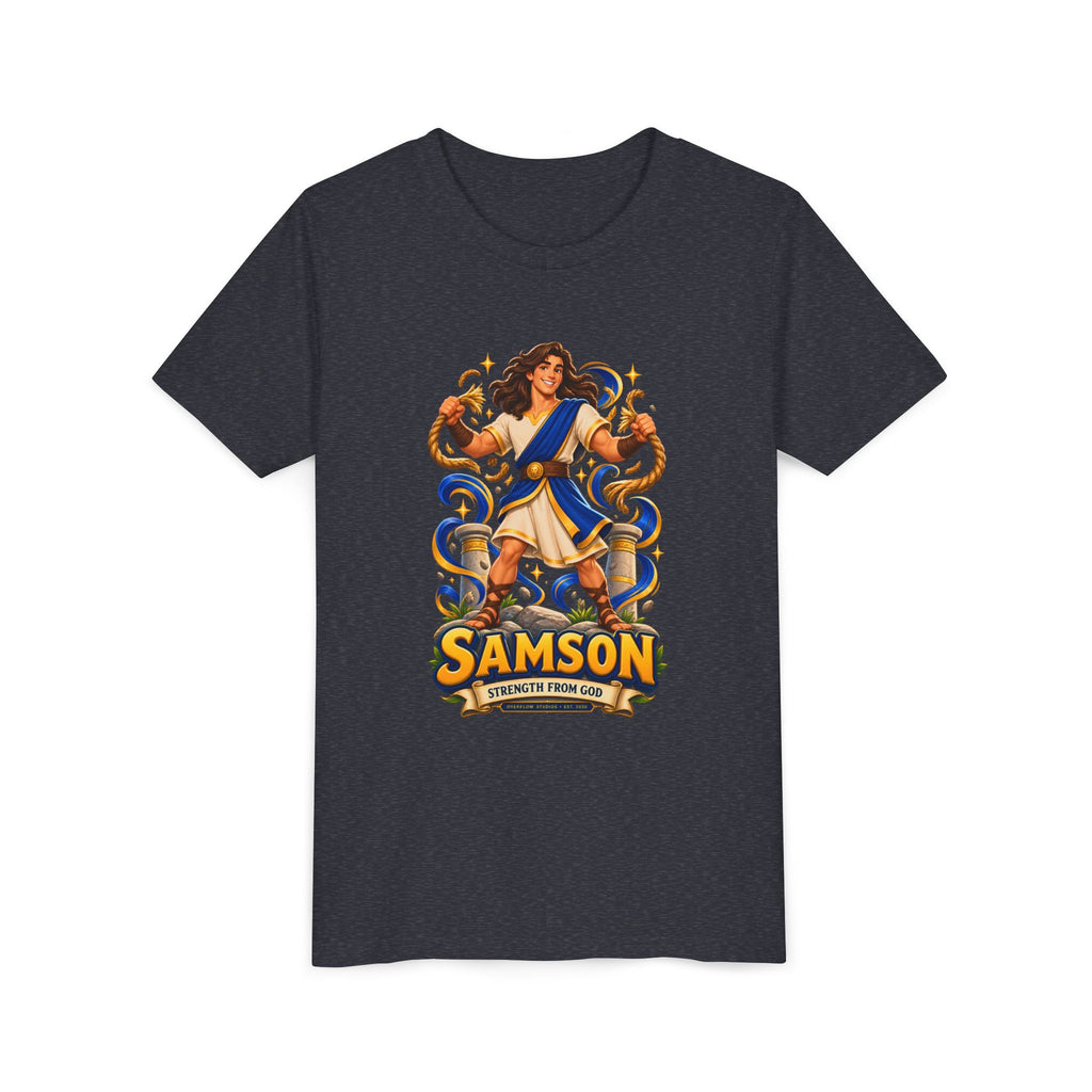 Samson Youth Tee — Biblical Hero Graphic Shirt
