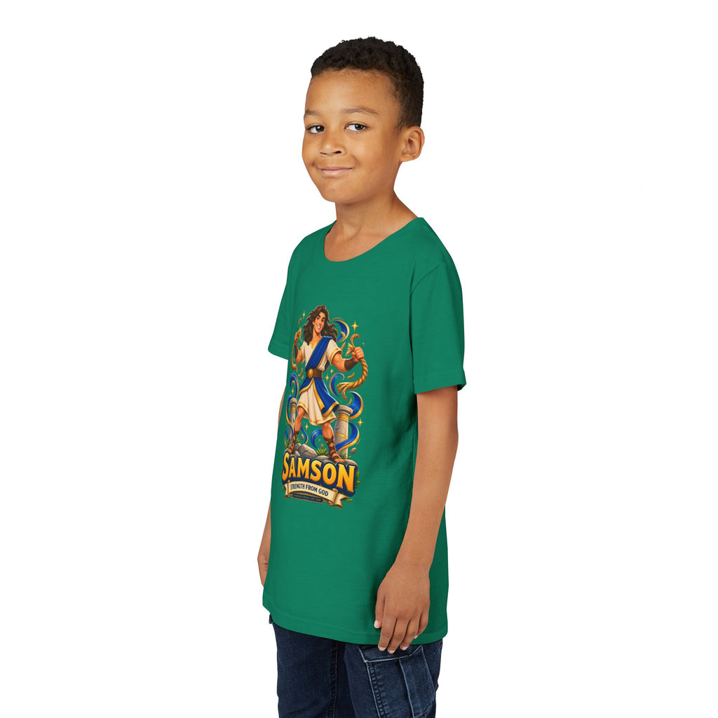 Samson Youth Tee — Biblical Hero Graphic Shirt