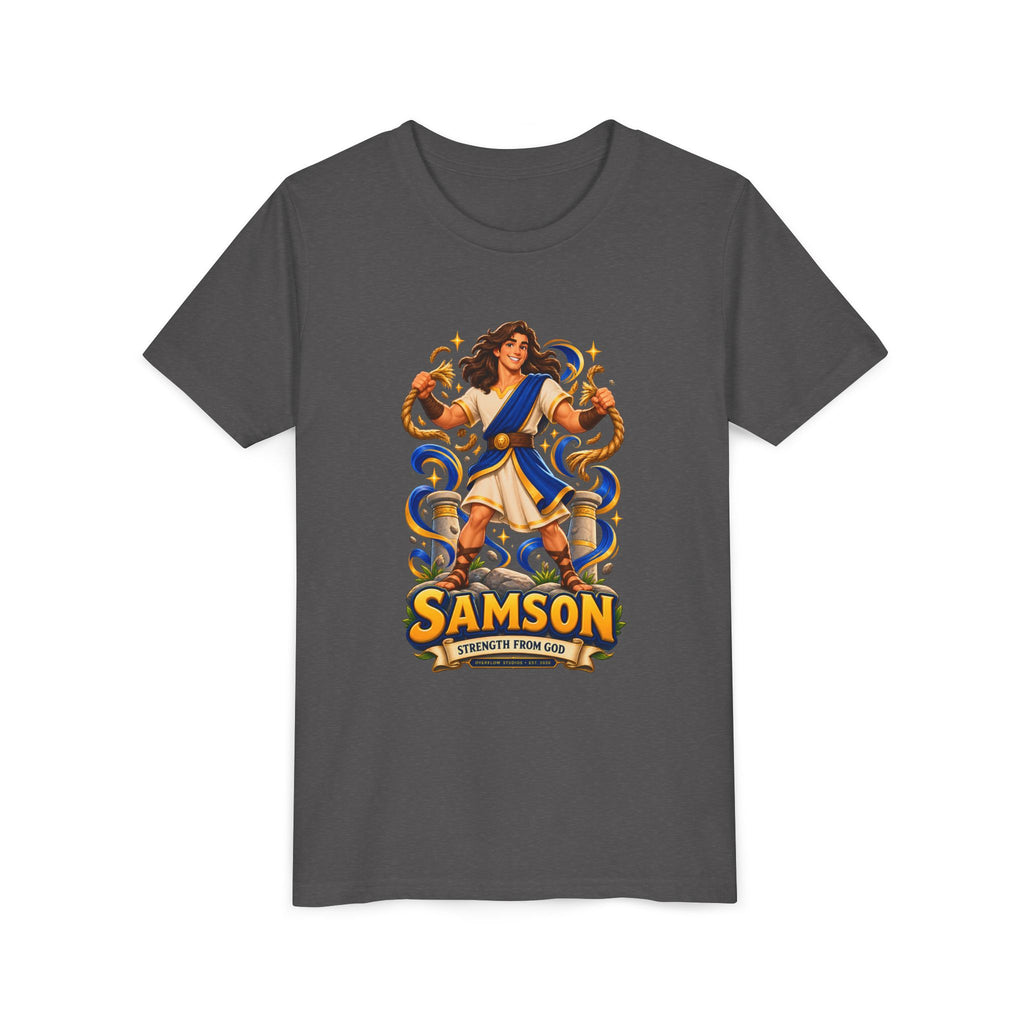 Samson Youth Tee — Biblical Hero Graphic Shirt