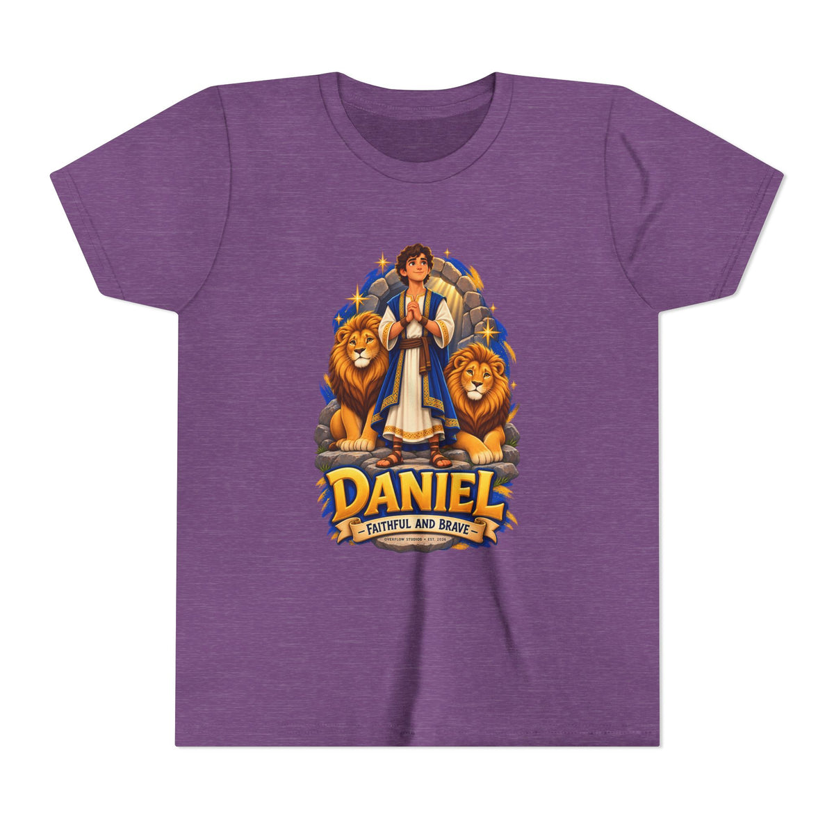Youth Tee — Daniel Lion of Faith Kids Shirt ("Daniel: Faithful and Brave")