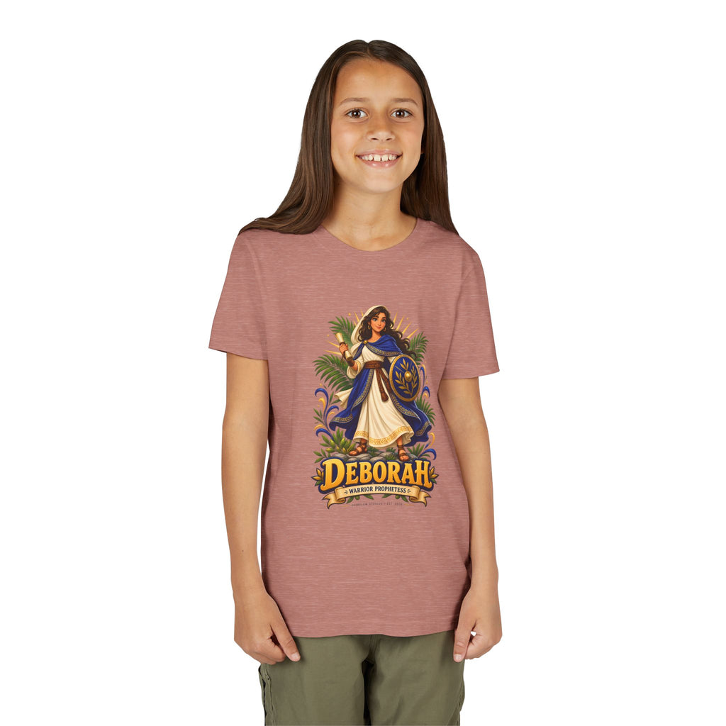 Deborah Biblical Heroine Youth Tee — "Deborah" Illustrated Name Shirt