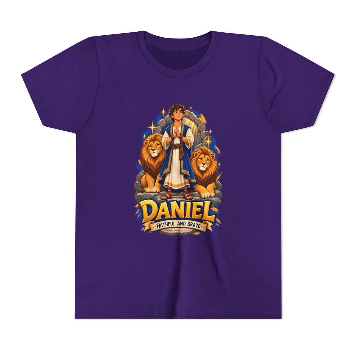 Youth Tee — Daniel Lion of Faith Kids Shirt ("Daniel: Faithful and Brave")
