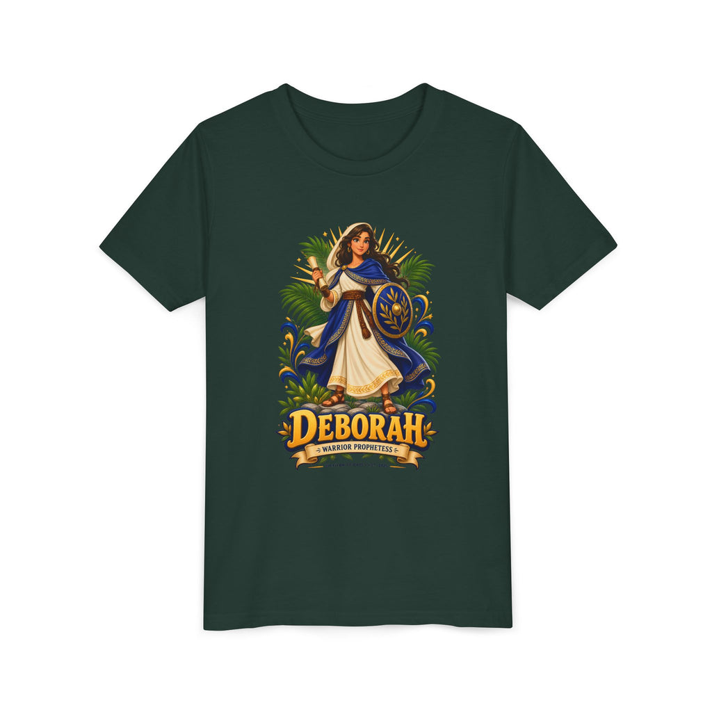 Deborah Biblical Heroine Youth Tee — "Deborah" Illustrated Name Shirt
