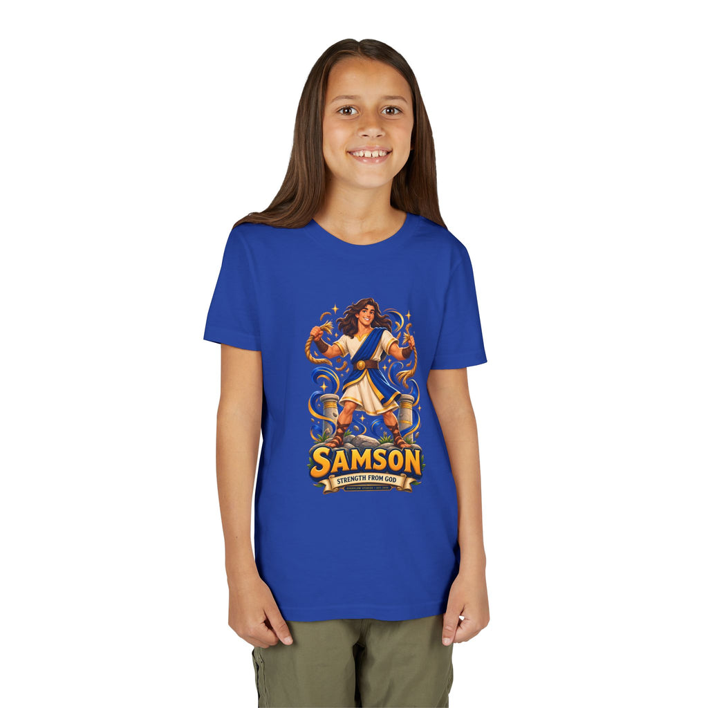 Samson Youth Tee — Biblical Hero Graphic Shirt