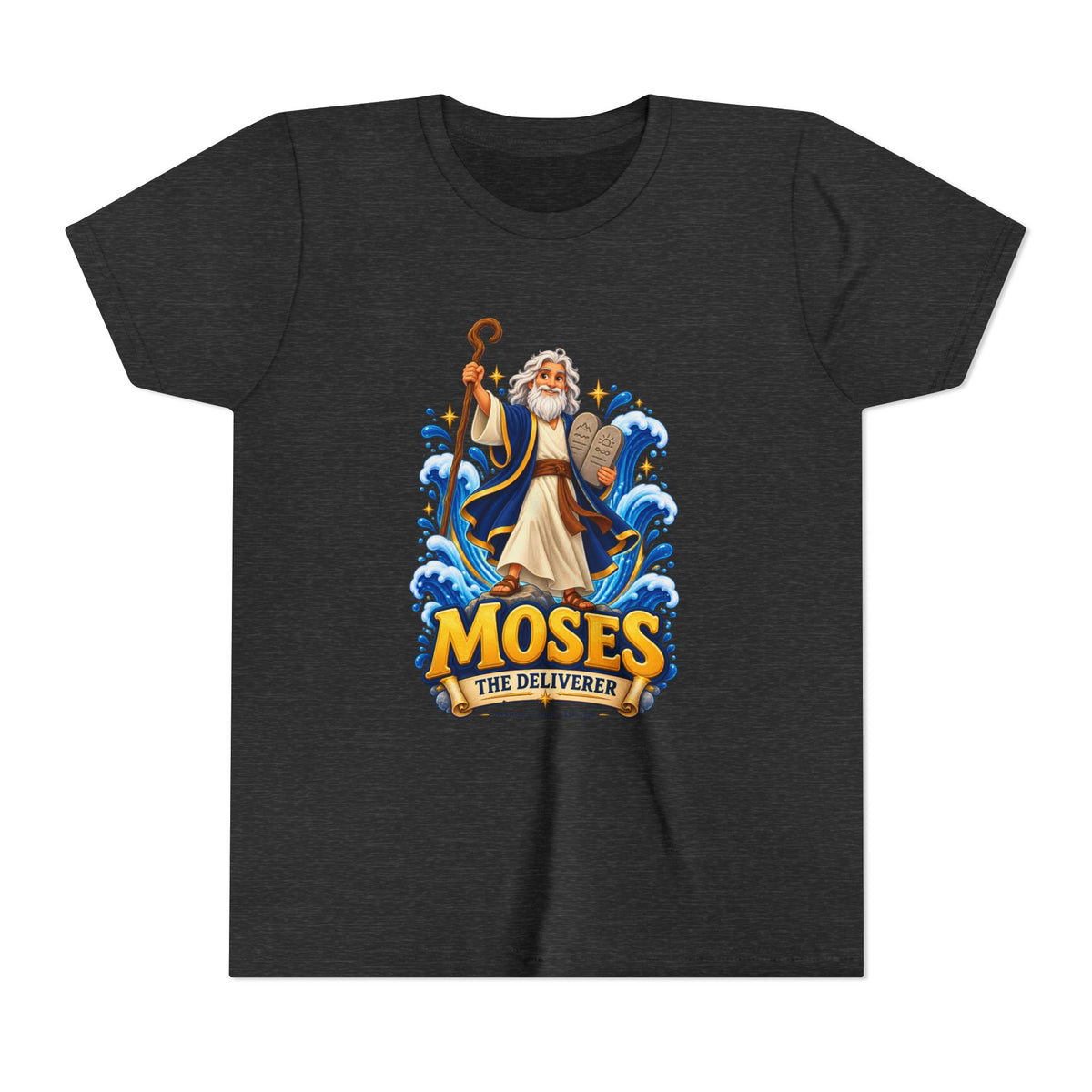 Youth Tee — "Moses The Deliverer" Kids Christian T-Shirt