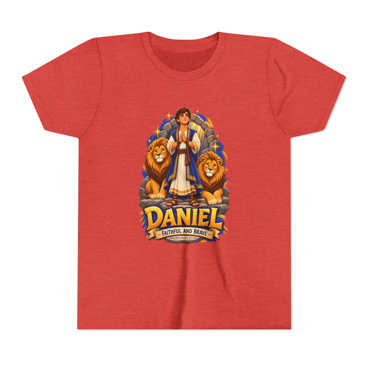 Youth Tee — Daniel Lion of Faith Kids Shirt ("Daniel: Faithful and Brave")