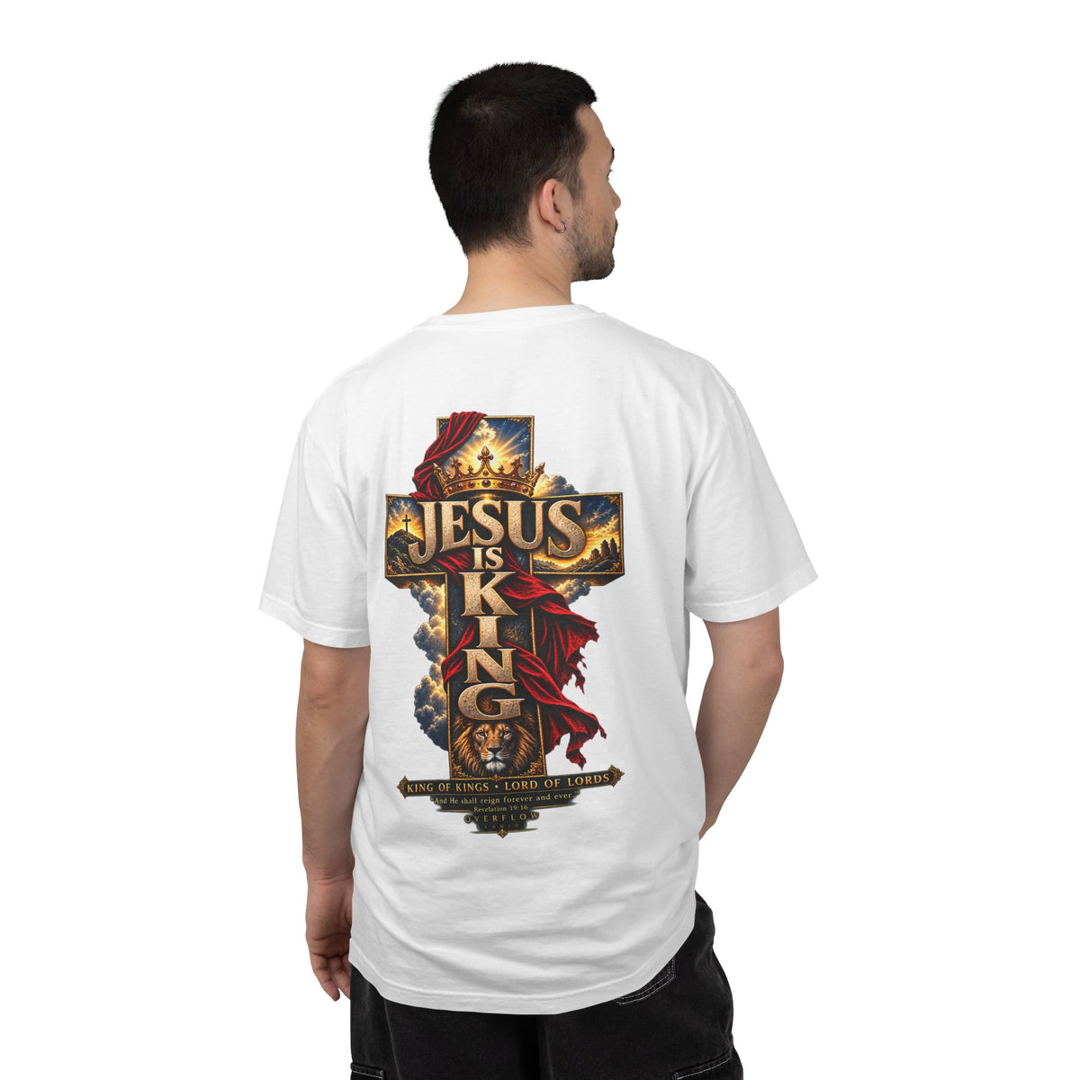 Jesus Is King Graphic T-Shirt — Christian Cross Faith Tee