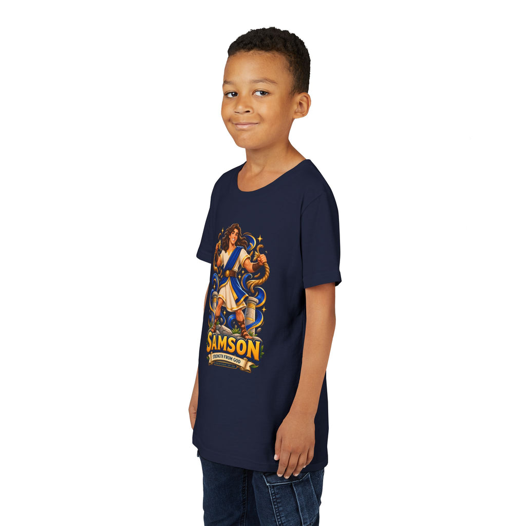 Samson Youth Tee — Biblical Hero Graphic Shirt
