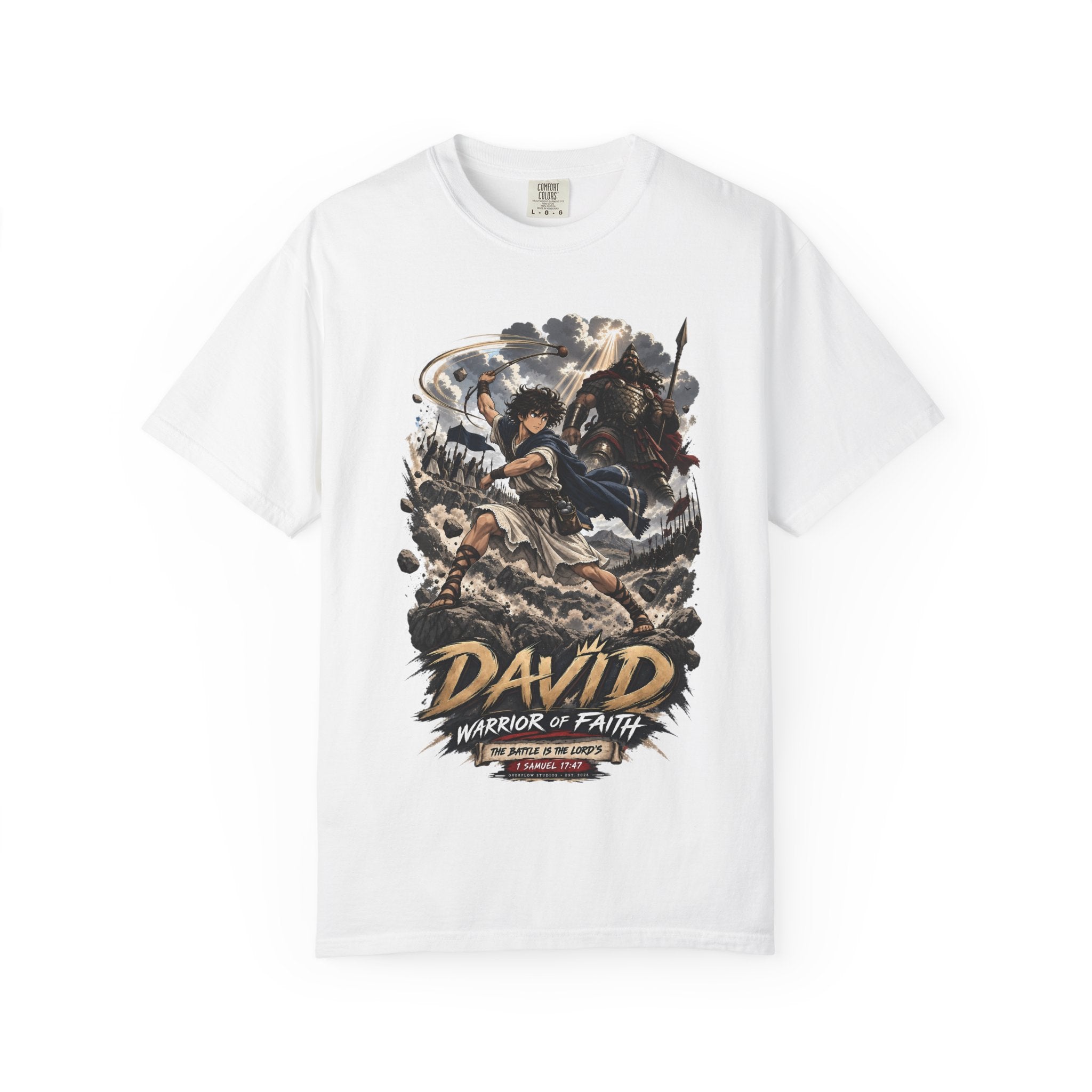 DAVID: WARRIOR OF FAITH // PREMIUM HEAVYWEIGHT GRAPHIC TEE