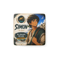Simon Porcelain Square Magnet — "Be Zealous for God" Christian Faith Magnet (Romans 12:11)