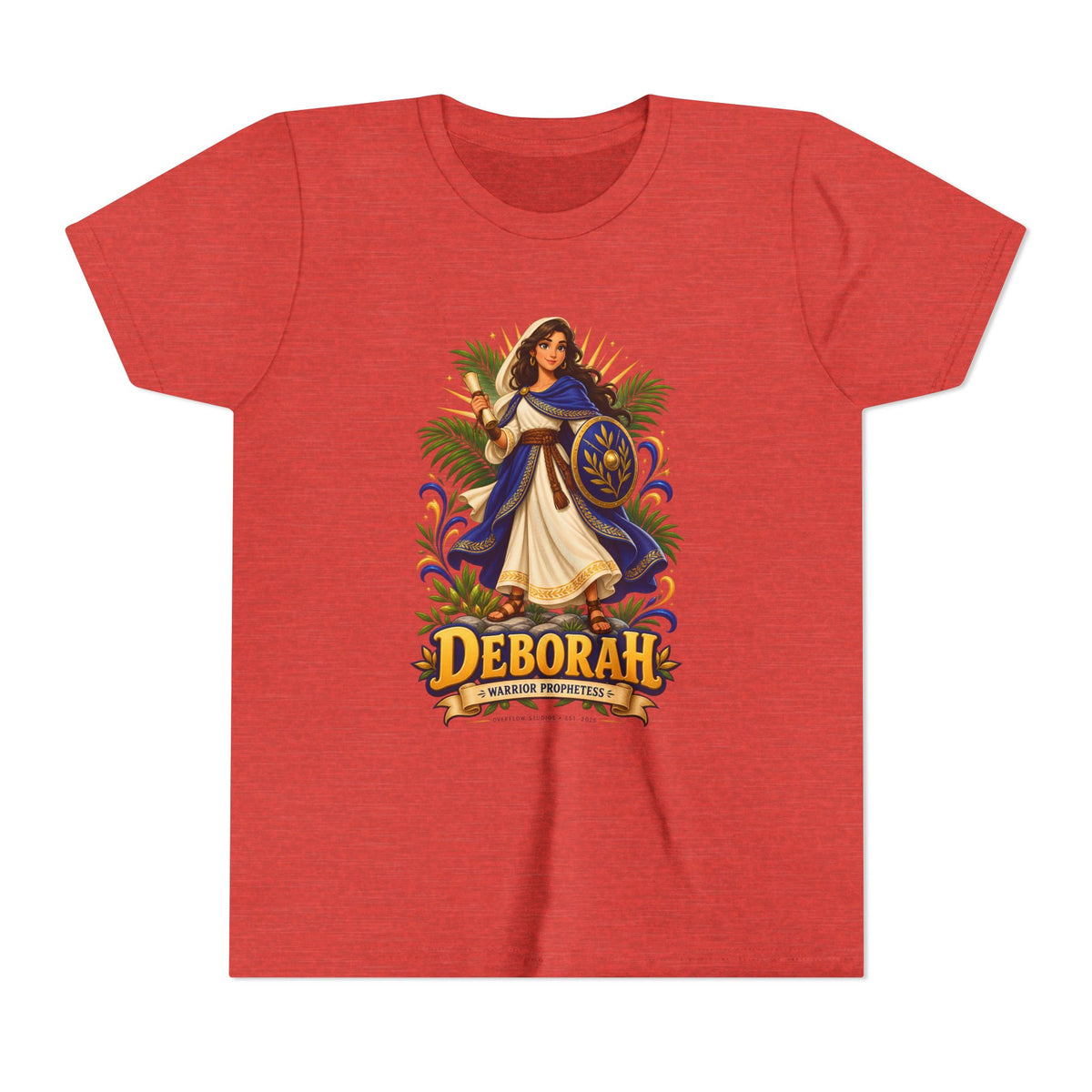 Deborah Biblical Heroine Youth Tee — "Deborah" Illustrated Name Shirt