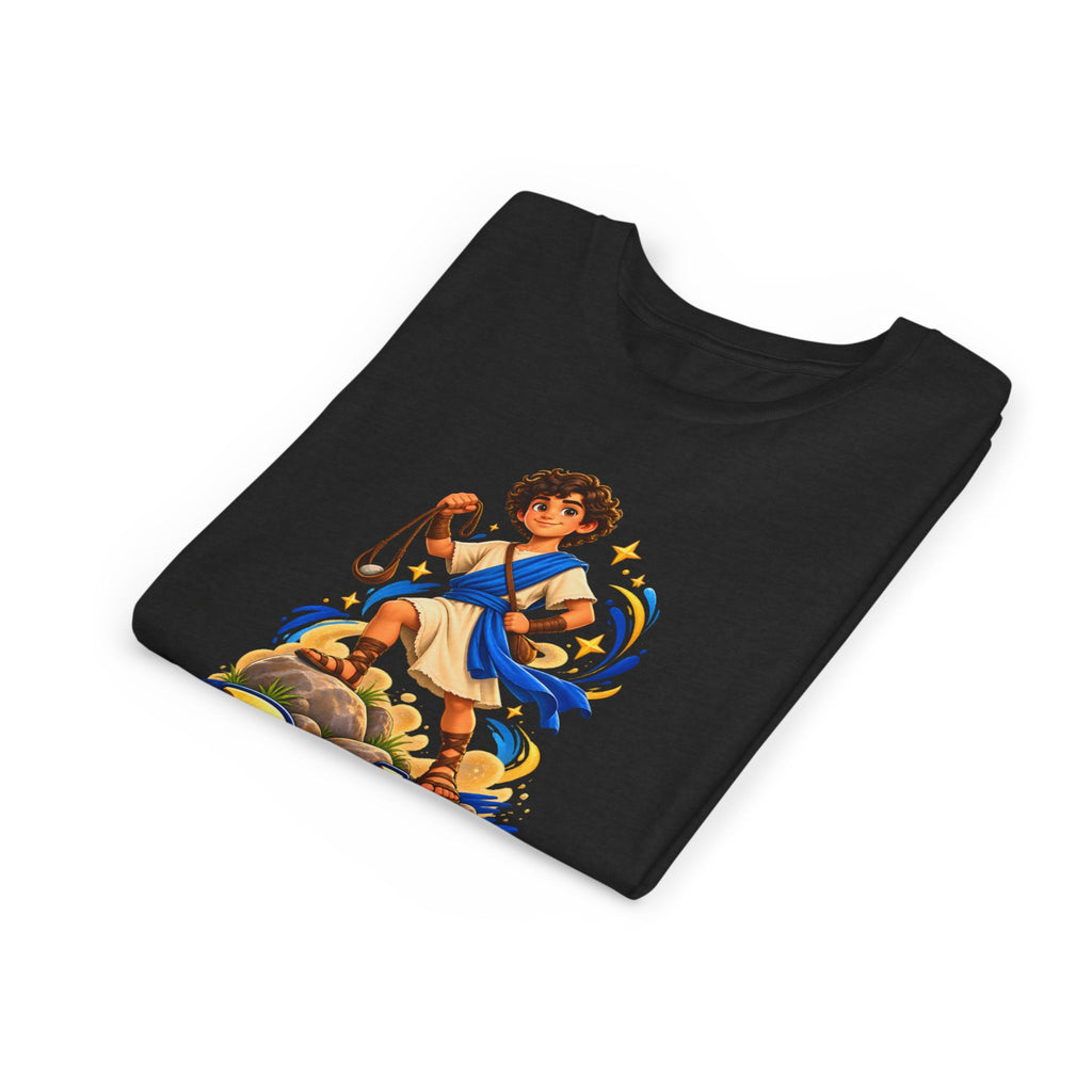 Youth Tee — “David” Biblical Kids Shirt (Courageous Little Hero)