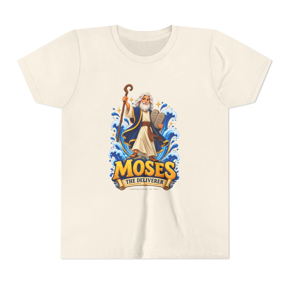 Youth Tee — "Moses The Deliverer" Kids Christian T-Shirt