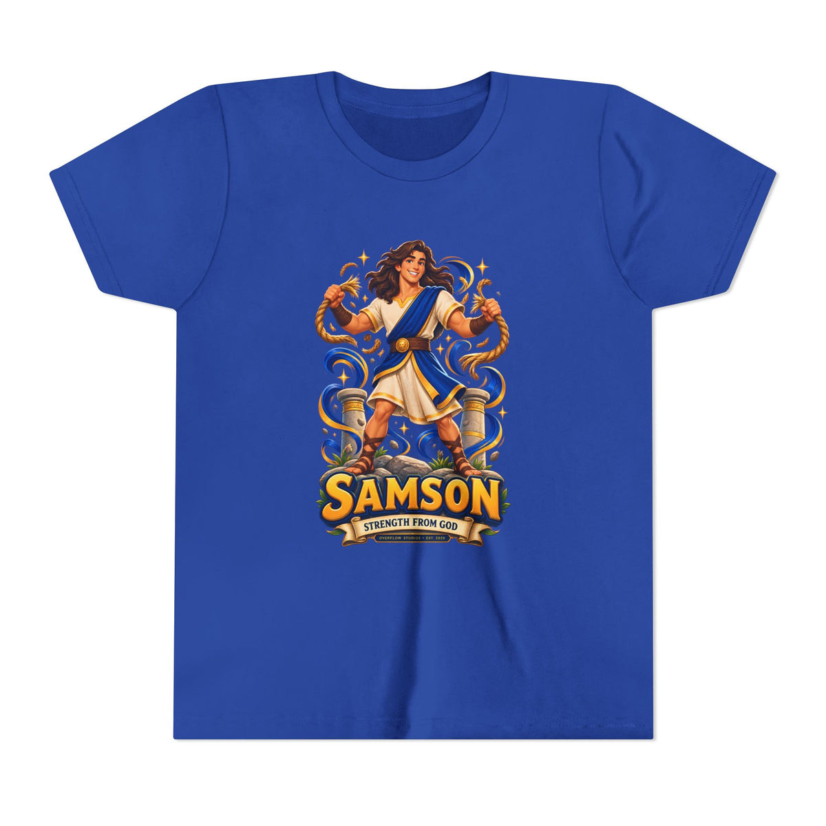 Samson Youth Tee — Biblical Hero Graphic Shirt