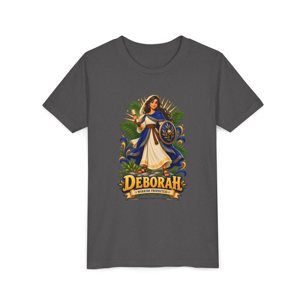 Deborah Biblical Heroine Youth Tee — "Deborah" Illustrated Name Shirt
