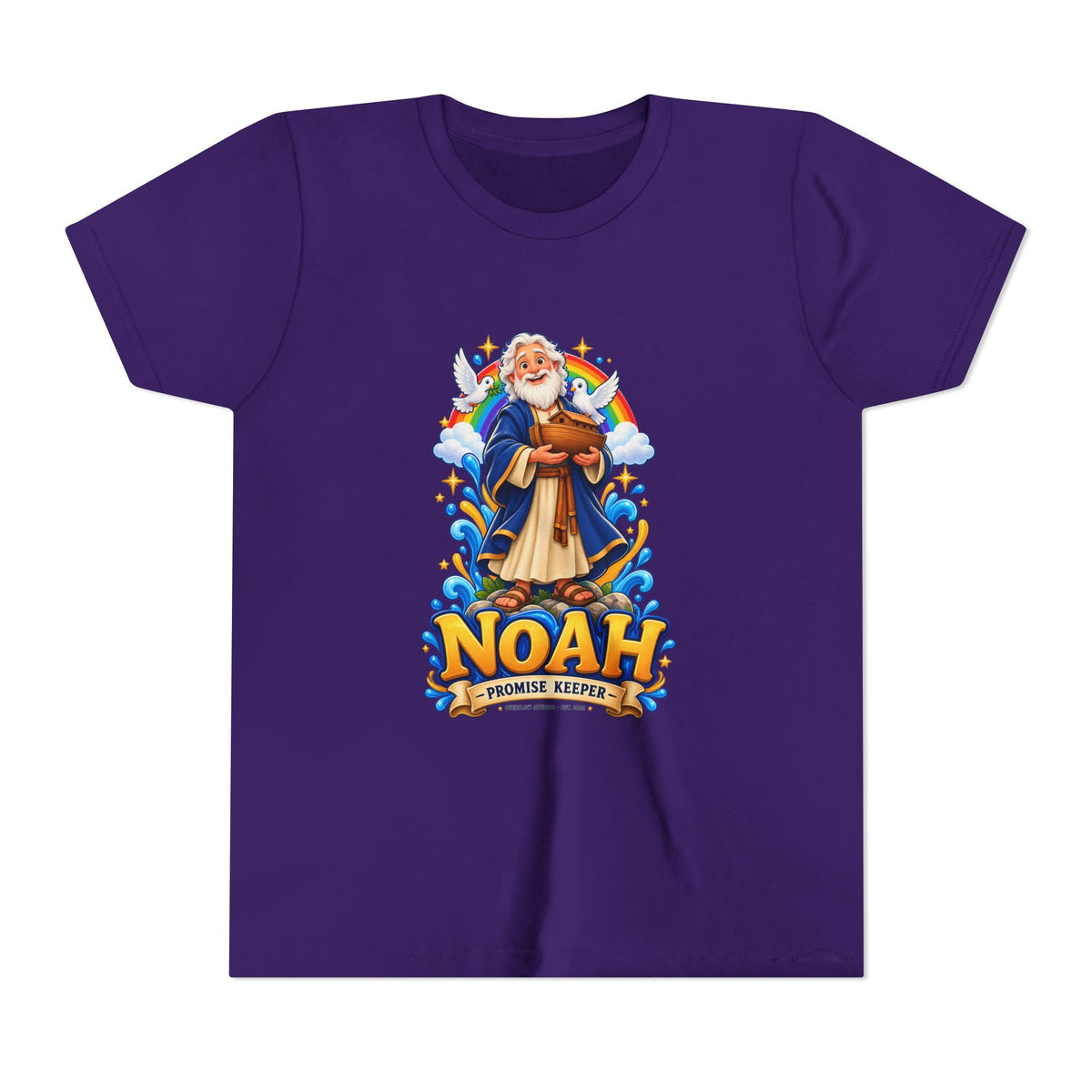 Noah Promise Keeper Youth T‑Shirt – Cute Biblical Kids Tee with Ark Design