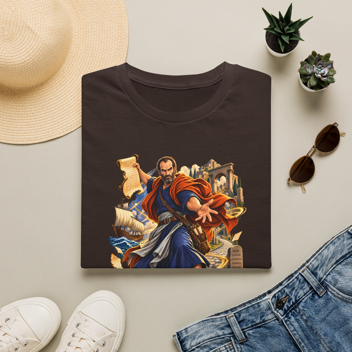 Paul Apostle Graphic T-Shirt — Vintage Biblical Illustration Tee