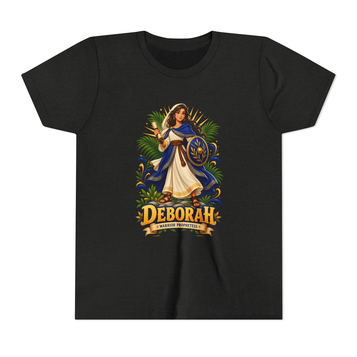 Deborah Biblical Heroine Youth Tee — "Deborah" Illustrated Name Shirt