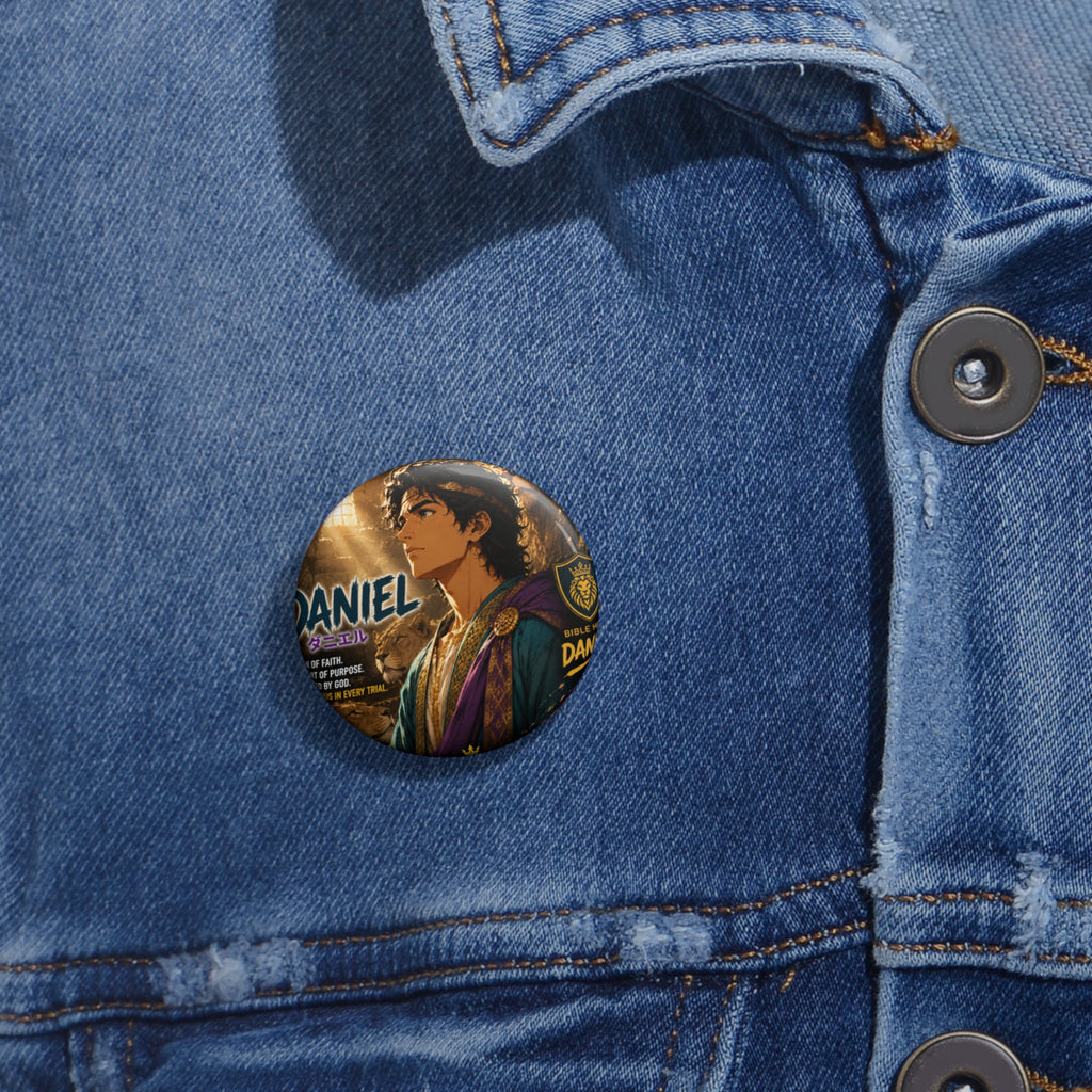 Daniel Bible Character Pin Button — Faith-Inspired Enamel-Style Badge