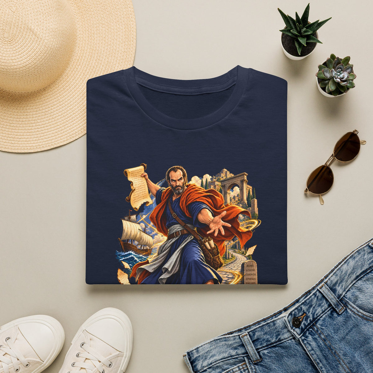 Paul Apostle Graphic T-Shirt — Vintage Biblical Illustration Tee