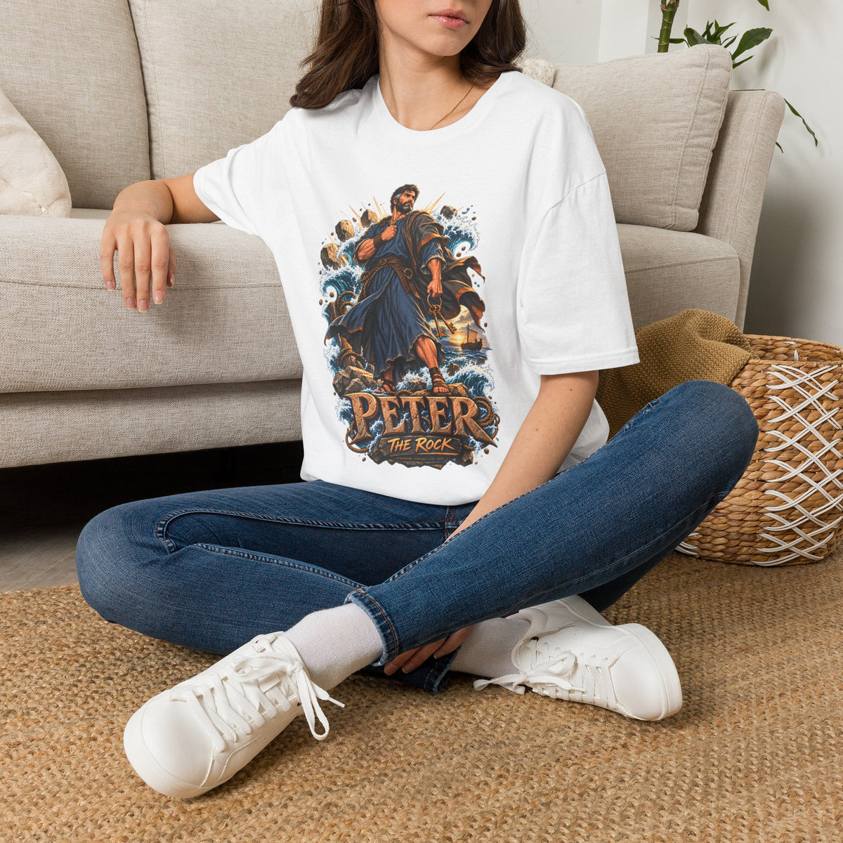 Peter The Rock Graphic T-Shirt — Inspirational Biblical Faith Tee