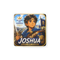 Joshua Porcelain Magnet — ‘Be Strong and Courageous’ Inspirational Bible Verse Square Magnet