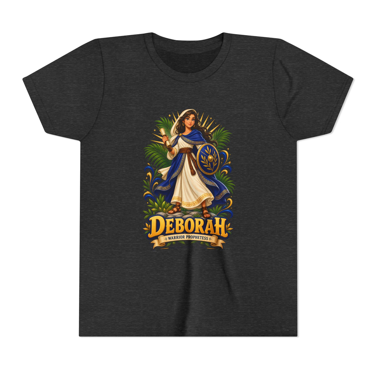 Deborah Biblical Heroine Youth Tee — "Deborah" Illustrated Name Shirt