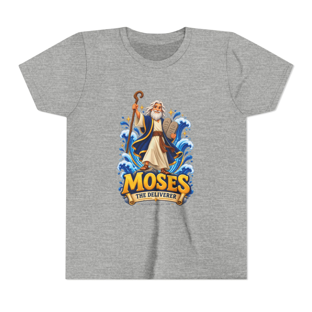 Youth Tee — "Moses The Deliverer" Kids Christian T-Shirt