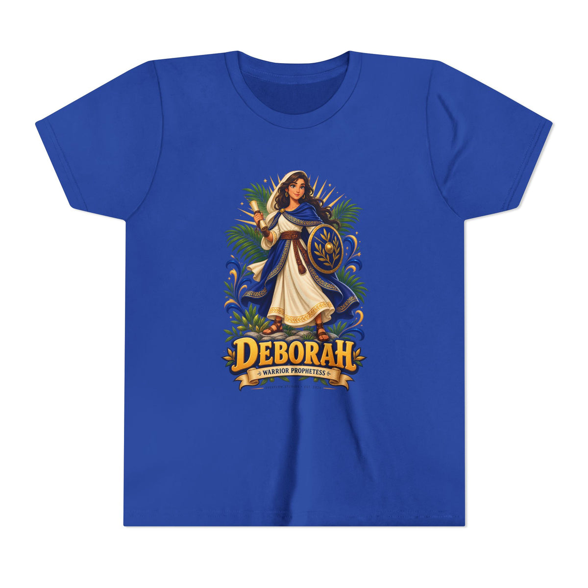 Deborah Biblical Heroine Youth Tee — "Deborah" Illustrated Name Shirt