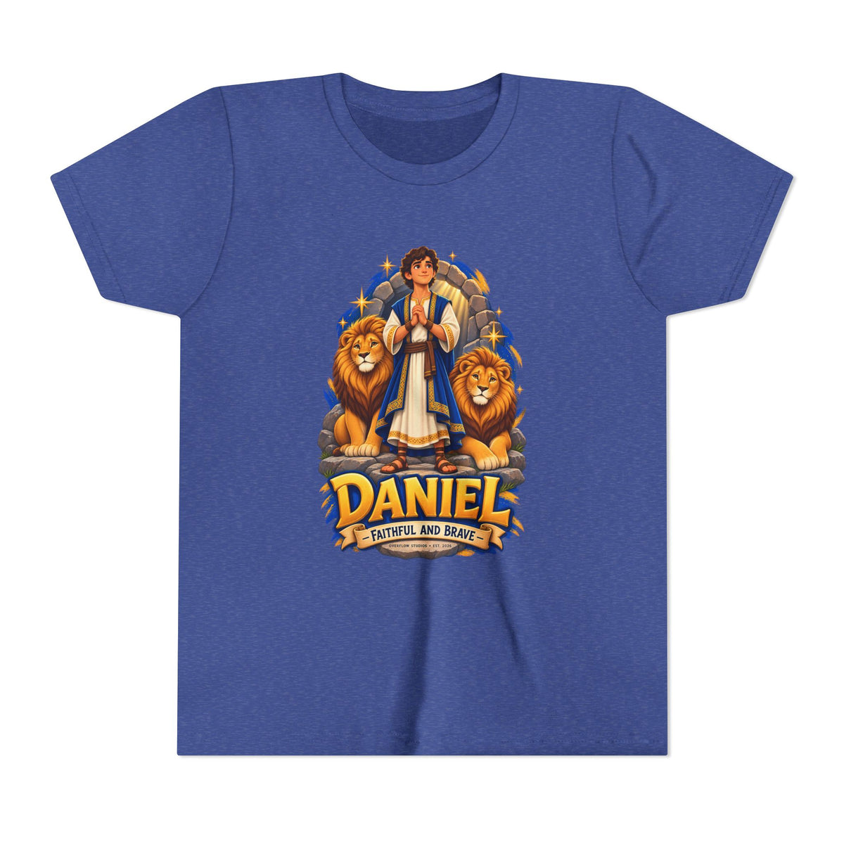 Youth Tee — Daniel Lion of Faith Kids Shirt ("Daniel: Faithful and Brave")