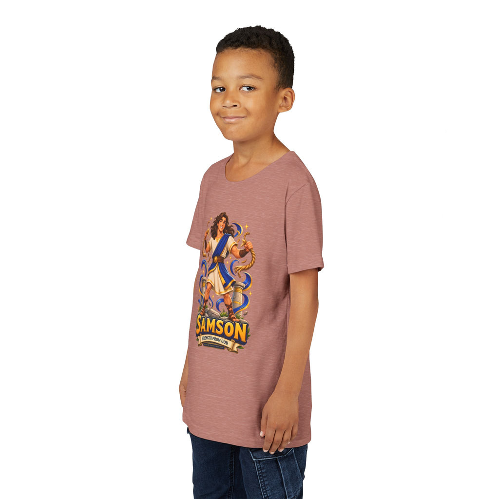 Samson Youth Tee — Biblical Hero Graphic Shirt