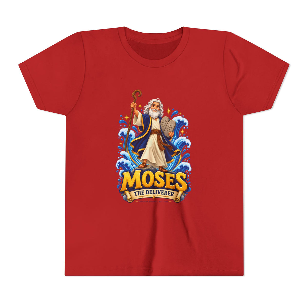Youth Tee — "Moses The Deliverer" Kids Christian T-Shirt