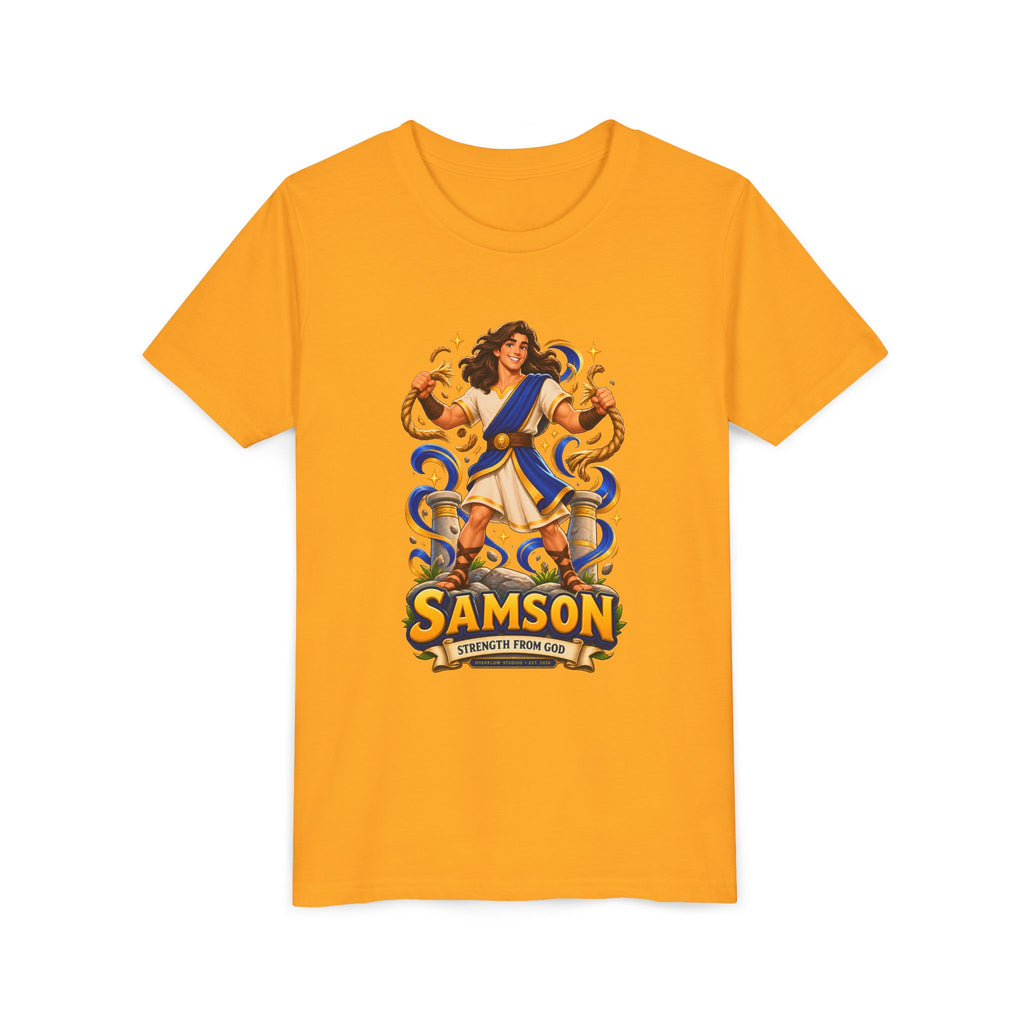 Samson Youth Tee — Biblical Hero Graphic Shirt