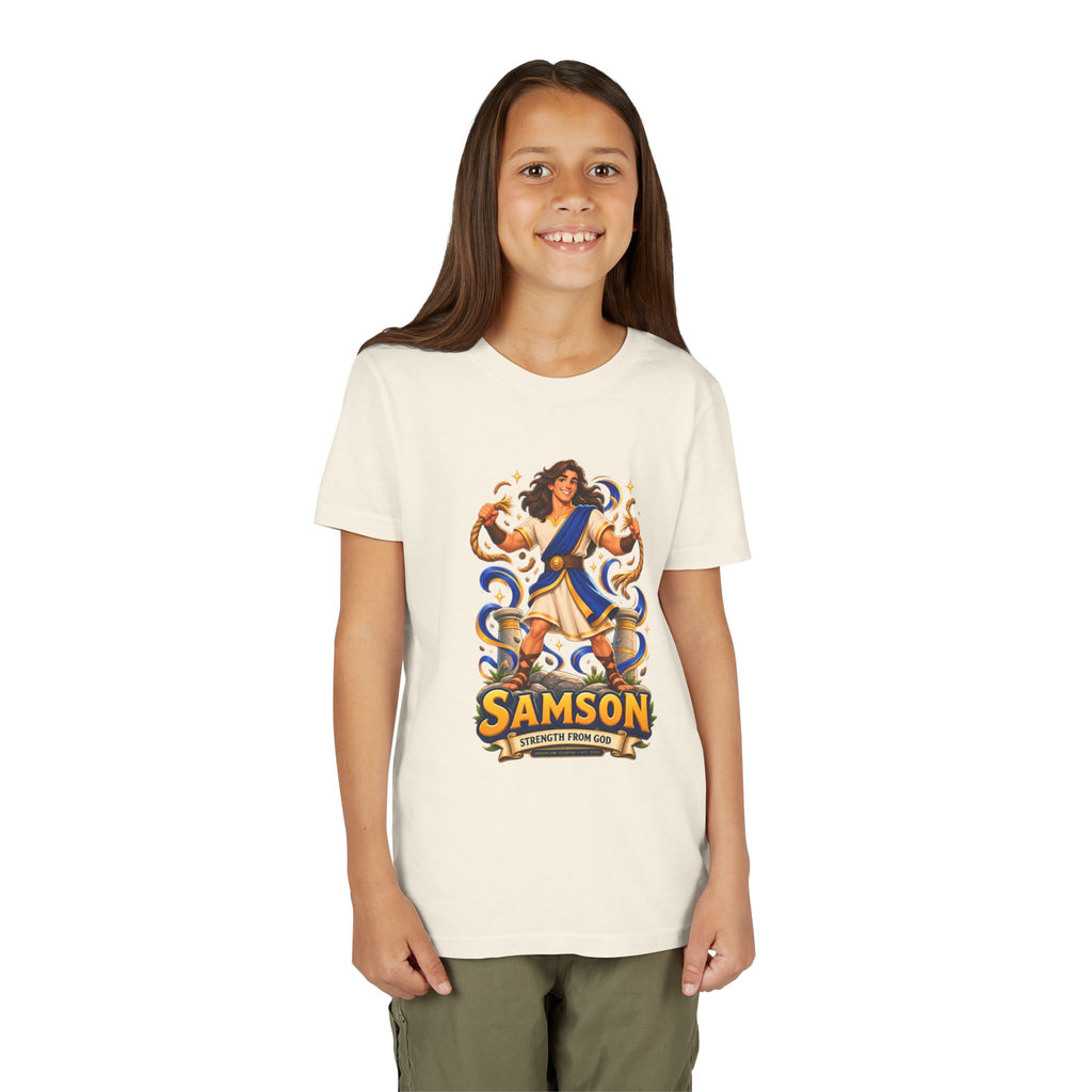 Samson Youth Tee — Biblical Hero Graphic Shirt
